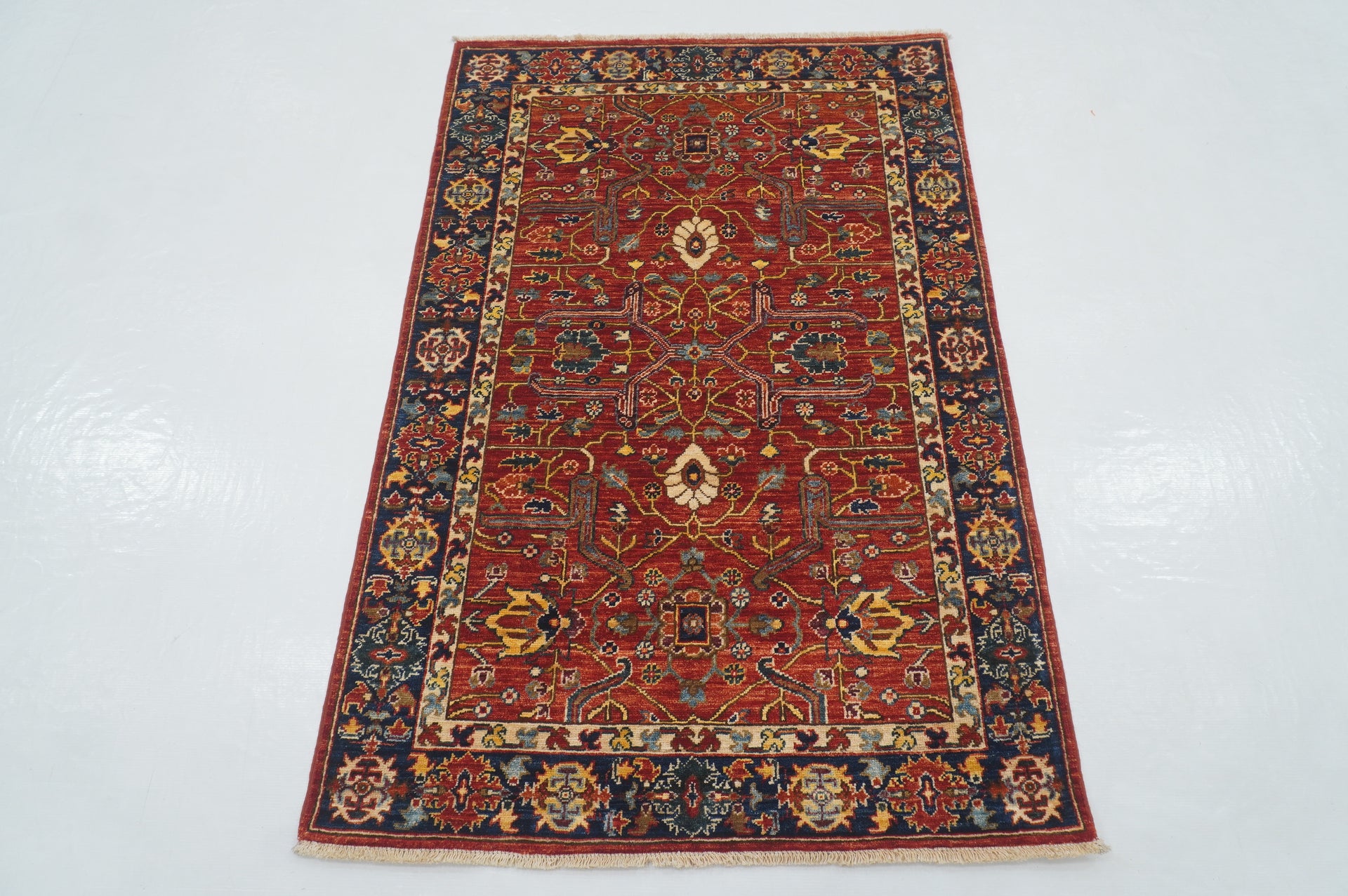 3x5 Red Bidjar Afghan Hand knotted Oriental Rug - Yildiz Rugs