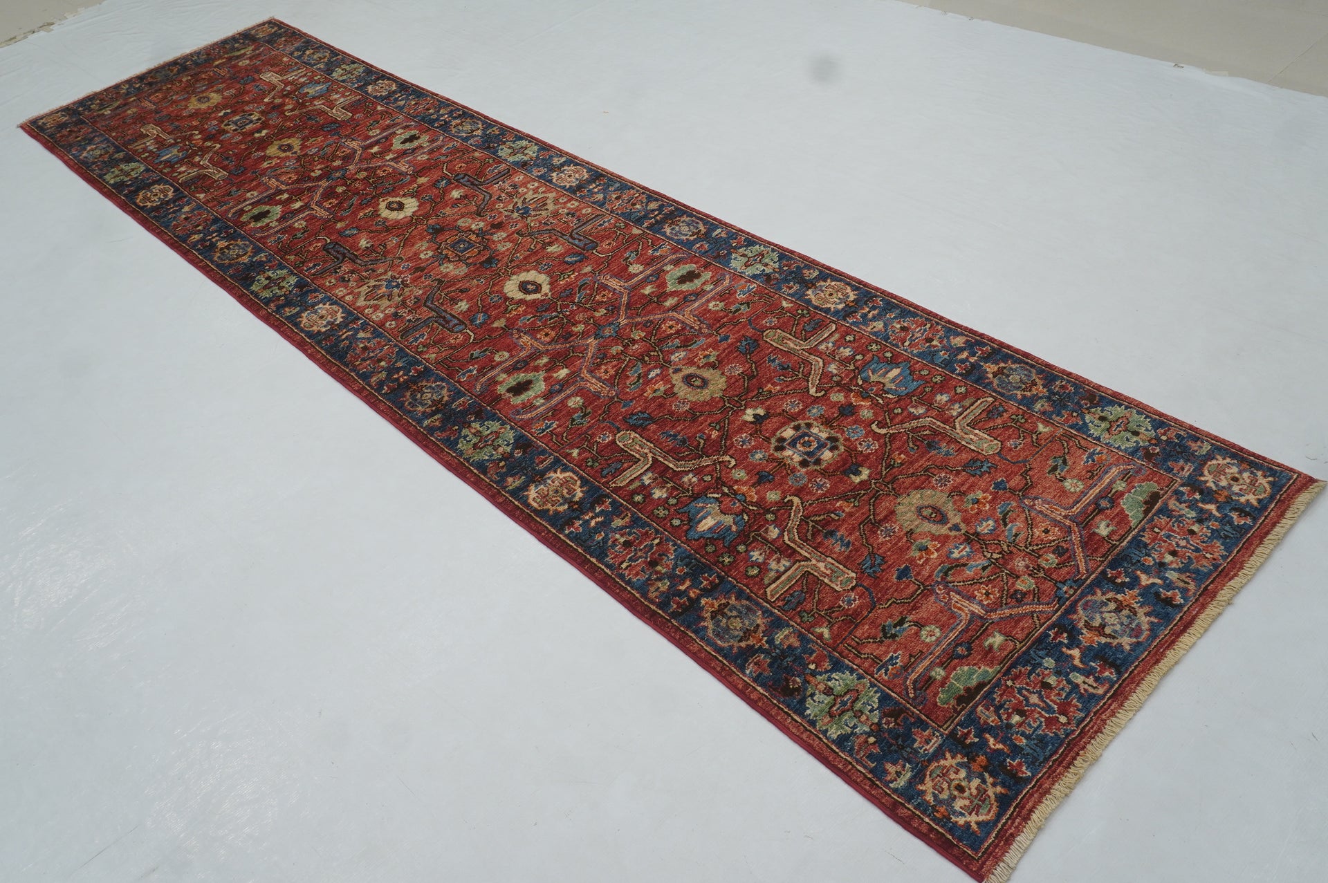 11 ft Red Bidjar Afghan Hand knotted Runner Rug