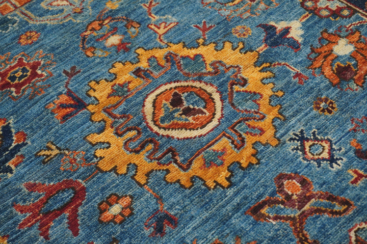 14 Ft Blue Bidjar Afghan hand knotted Oriental Runner Rug