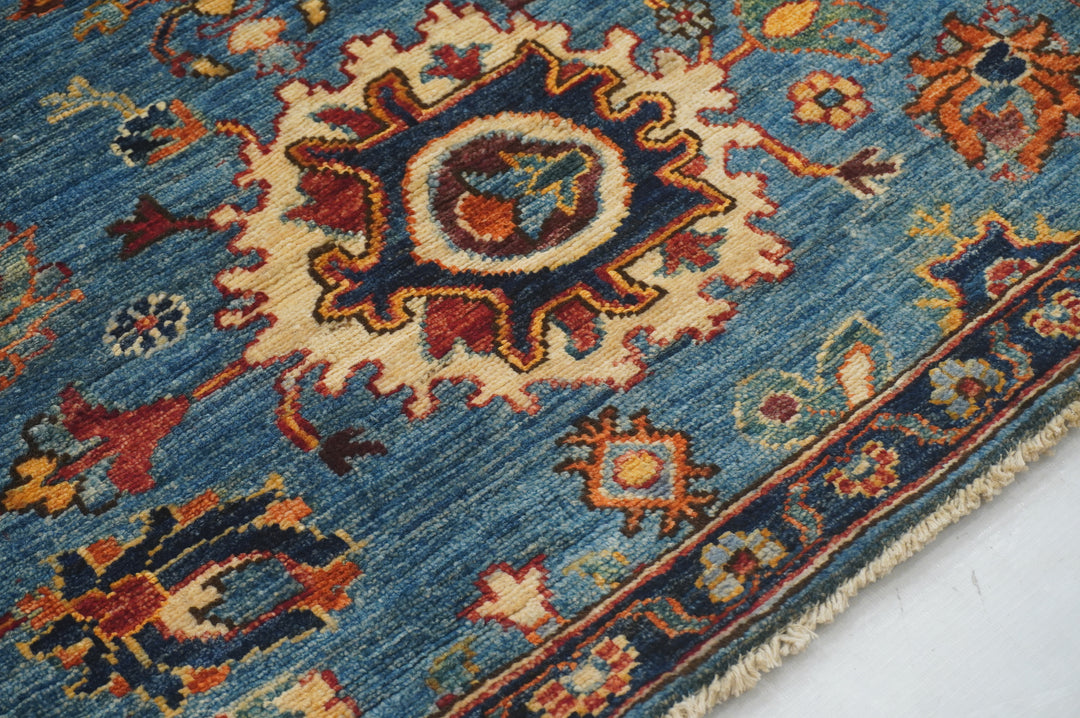 14 Ft Blue Bidjar Afghan hand knotted Oriental Runner Rug