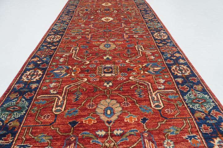 14 Ft Red Bidjar Afghan hand knotted Oriental Runner Rug - Yildiz Rugs