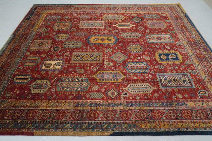 8x10 Red Samarkand Afghan Tribal Baluch Oriental Rug