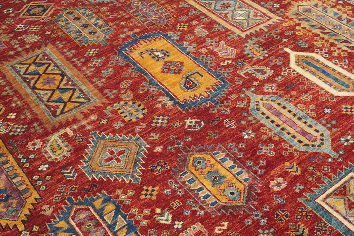 8x10 Red Samarkand Afghan Tribal Baluch Oriental Rug