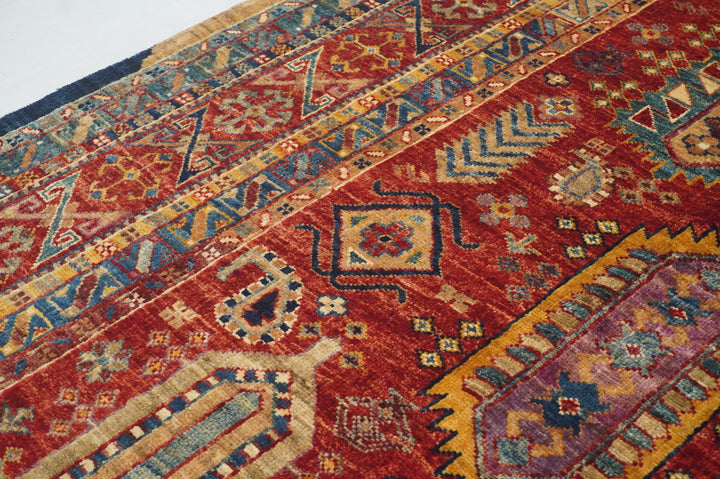 8x10 Red Samarkand Afghan Tribal Baluch Oriental Rug