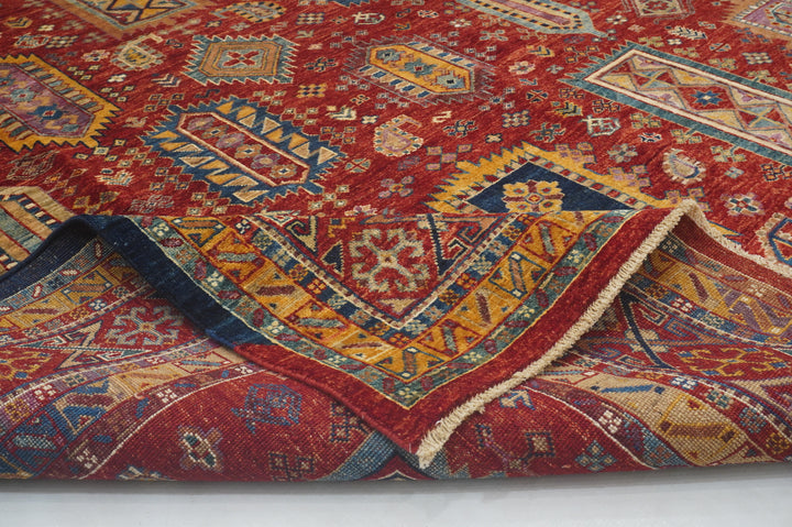 8x10 Red Samarkand Afghan Tribal Baluch Oriental Rug