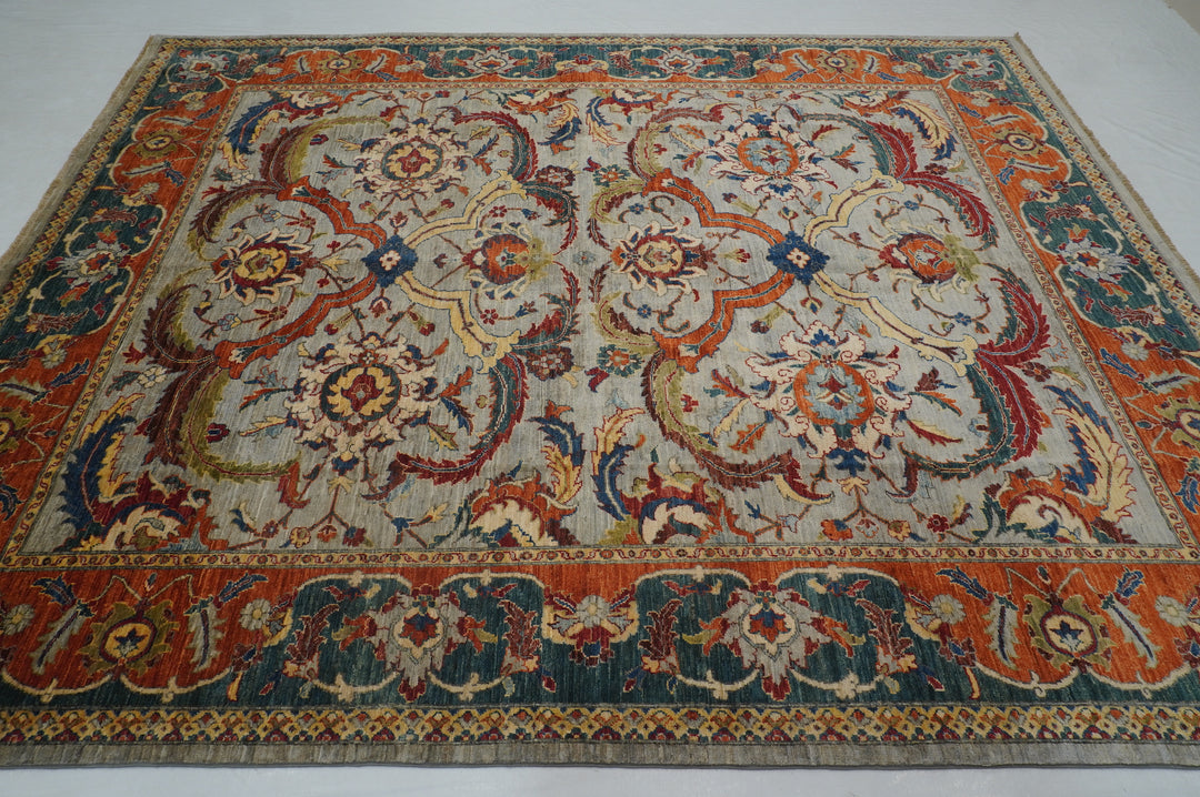 8x10 Gray Polonaise Afghan Oriental Rug