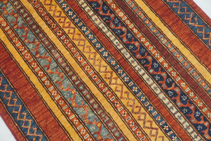 3x4 Red Turkish Style Hand knotted Wool Rug - Yildiz Rugs
