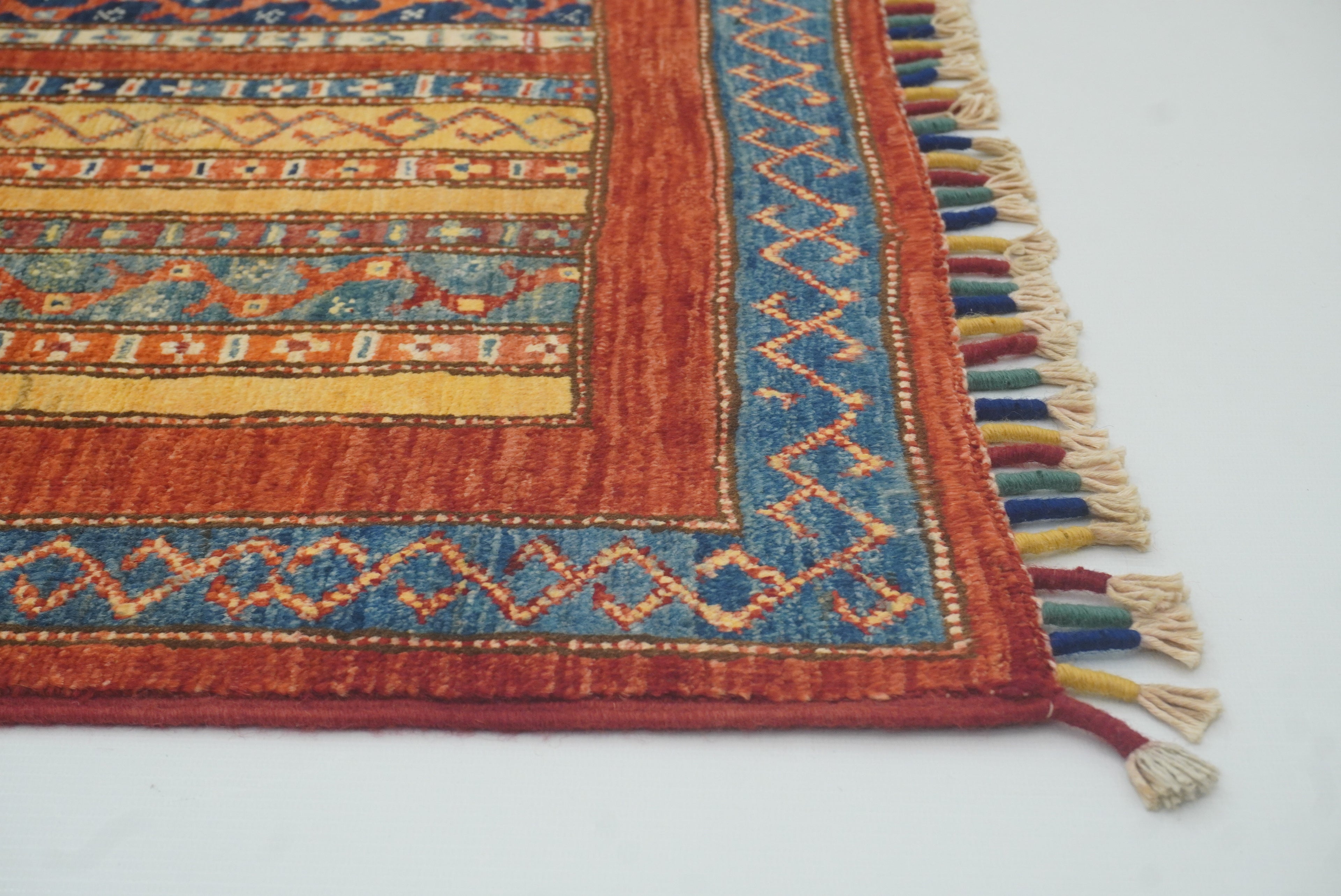 3x4 Red Turkish Style Hand knotted Wool Rug - Yildiz Rugs