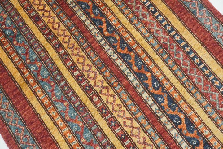 3x4 Red Turkish Style Hand knotted Wool Rug - Yildiz Rugs