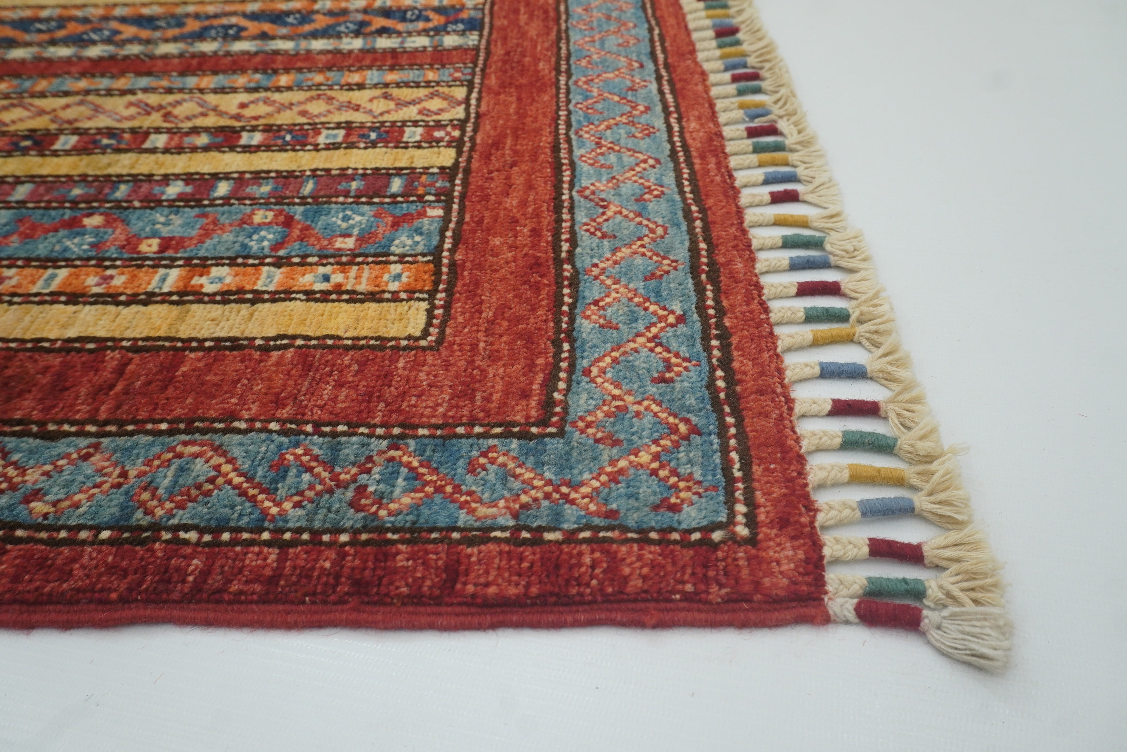3x4 Red Turkish Style Hand knotted Wool Rug - Yildiz Rugs