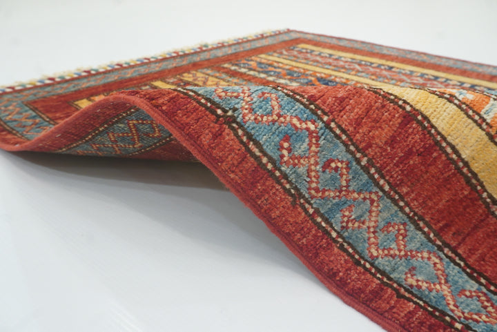 3x4 Red Turkish Style Hand knotted Wool Rug - Yildiz Rugs