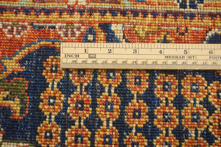 10 ft Navy Blue Bakshaish Afghan Hand knotted Wool Oriental Runner Rug