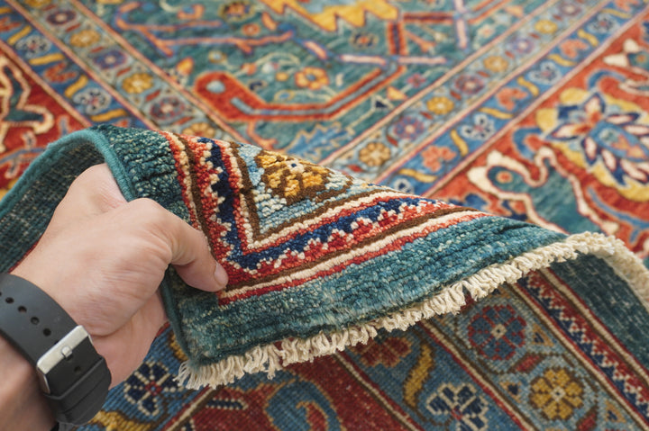 10x14 Green Bidjar Oriental Afghan Hand knotted Rug