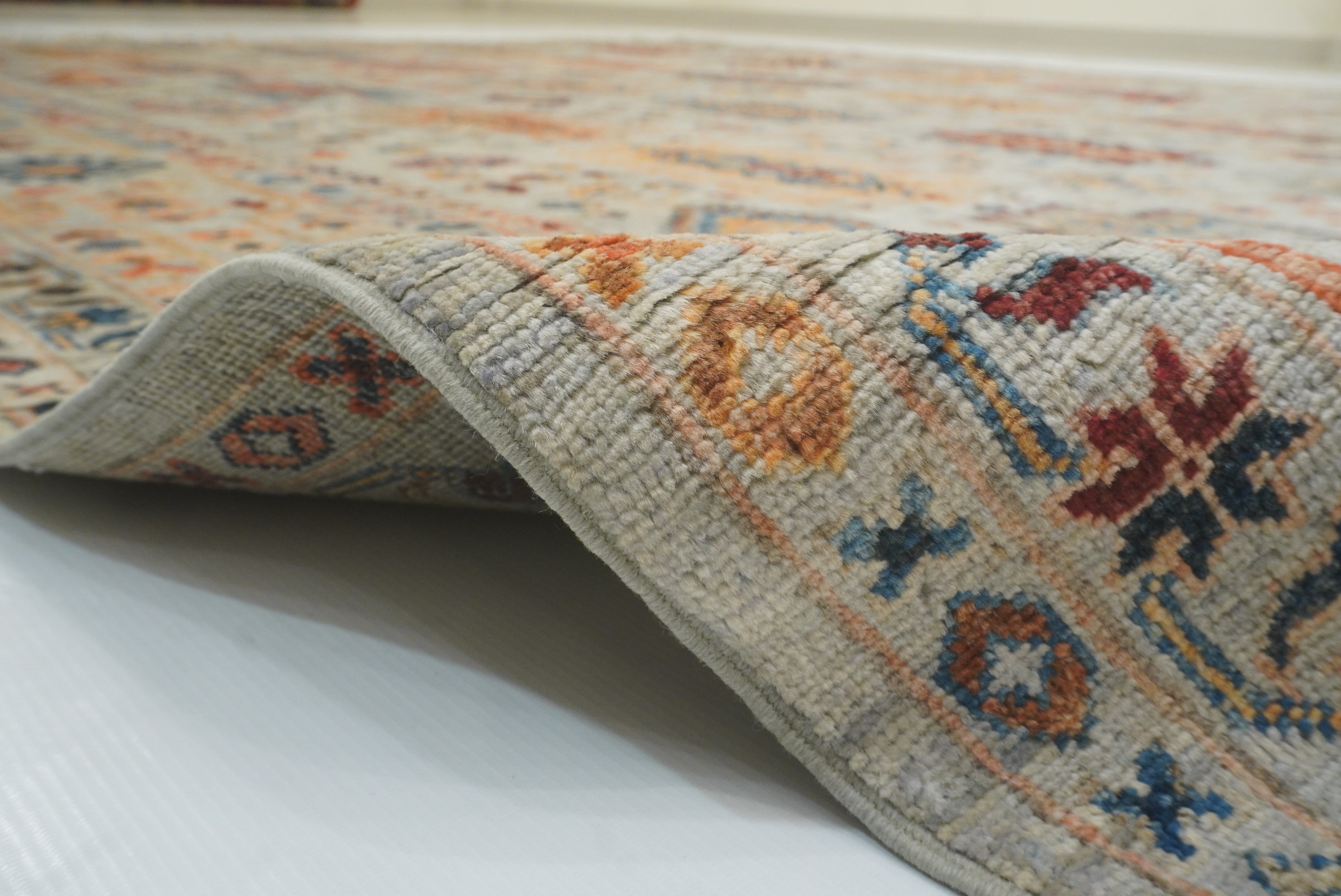 10x14 Gray Afghan Hand-Knotted Oriental Rug - Yildiz Rugs