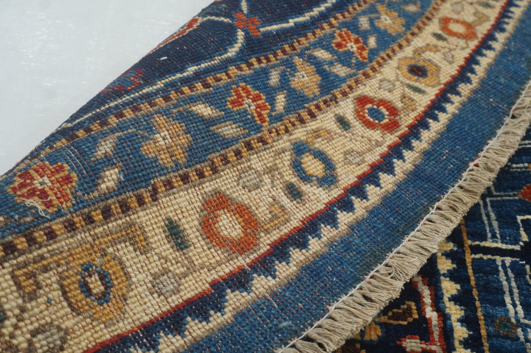 10x10 Blue Bidjar Afghan Hand knotted Round Rug