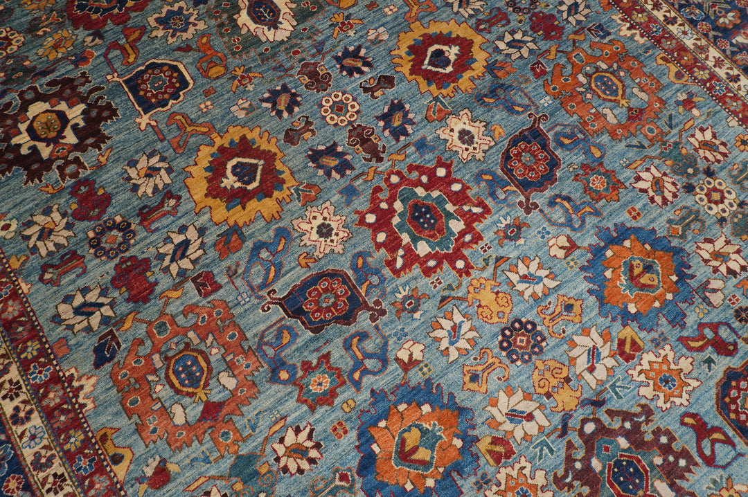 10x14 Blue Bidjar Afghan Hand knotted Oriental Rug