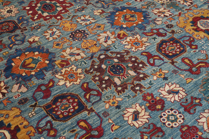 10x14 Blue Bidjar Afghan Hand knotted Oriental Rug