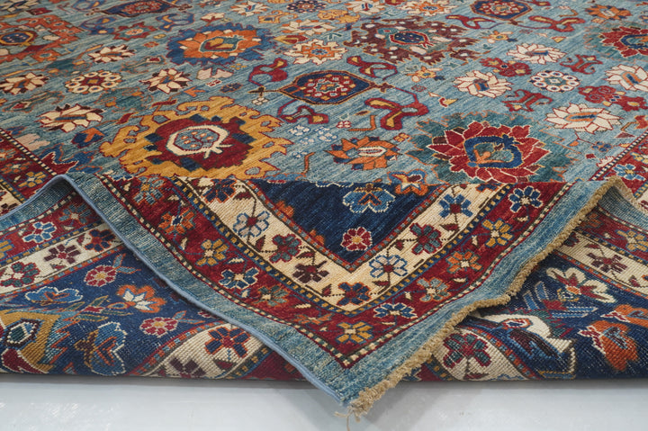 10x14 Blue Bidjar Afghan Hand knotted Oriental Rug