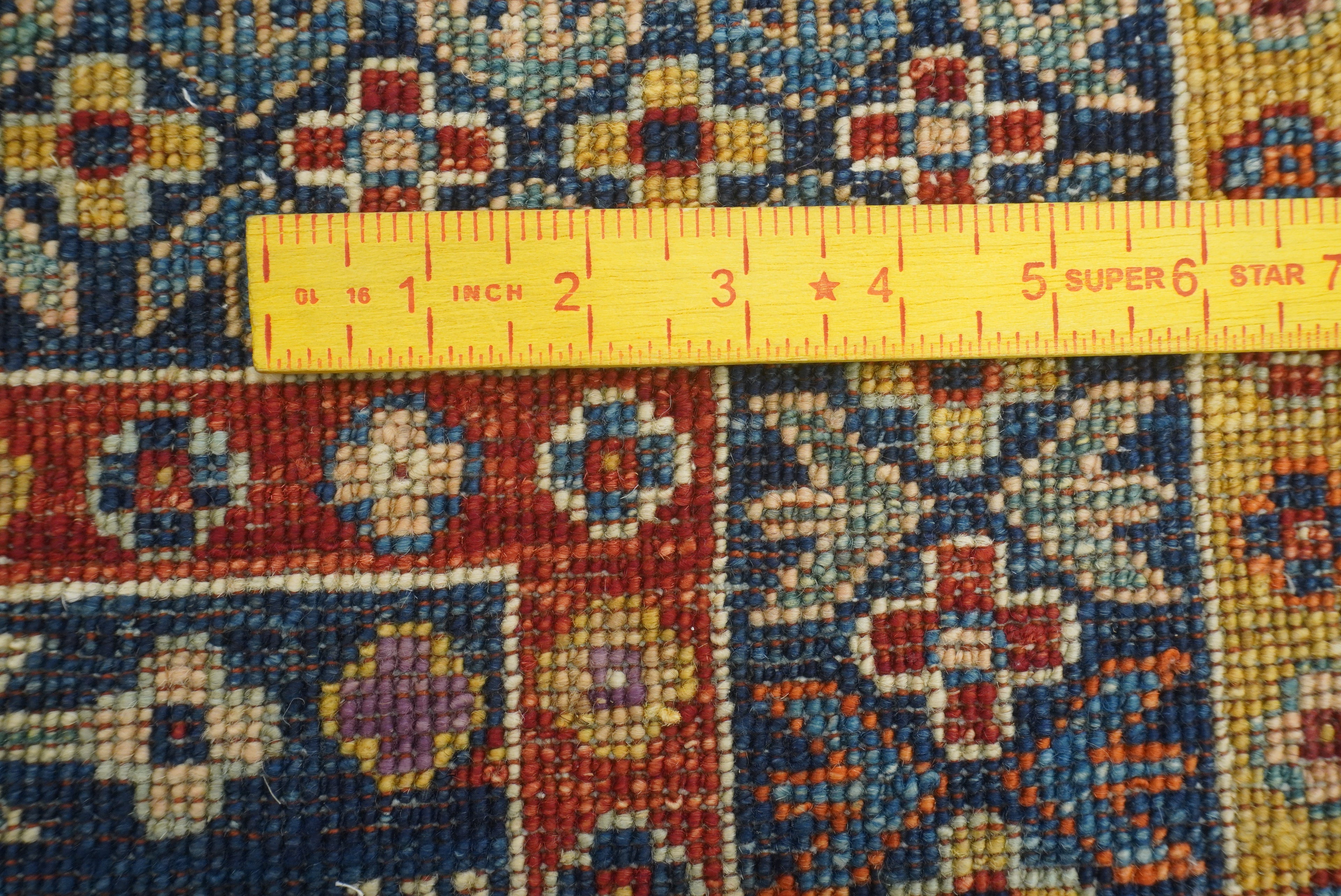 8x10 Afghan Baluch Navy Blue Hand-Knotted Rug - Yildiz Rugs