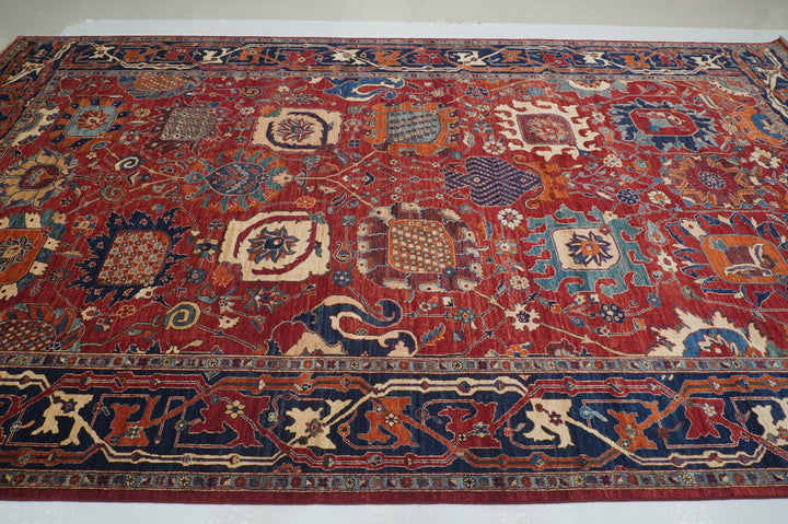 9x16 Red Bidjar Afghan Hand Knotted Gallery Size Rug