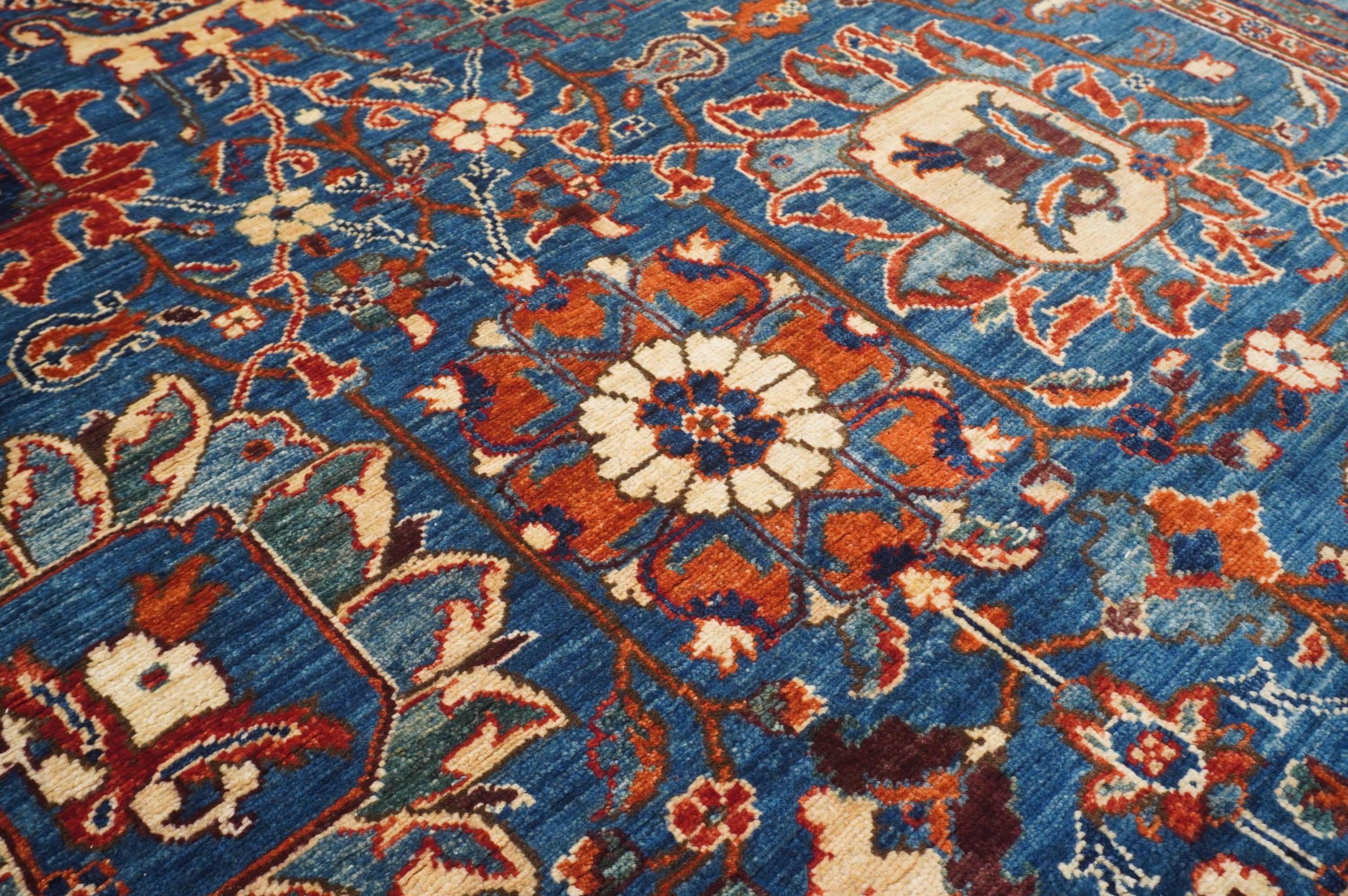 6x12 Navy Blue Bidjar Afghan Hand Knotted Gallery Size Rug - Yildiz Rugs