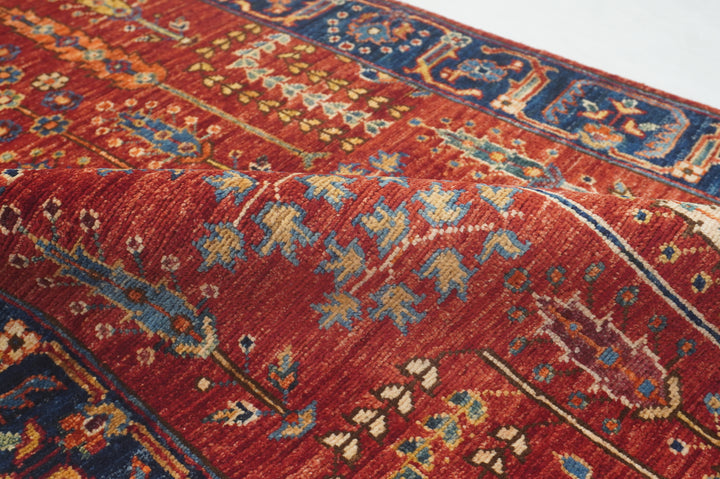 10 ft Red Bakshaish Afghan hand knotted Runner Rug