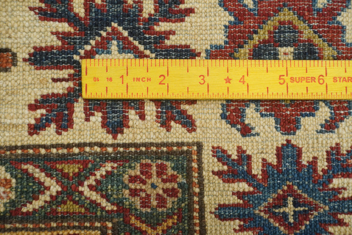 6x9 Blue Kazak Afghan Hand-Knotted Oriental Rug - Yildiz Rugs