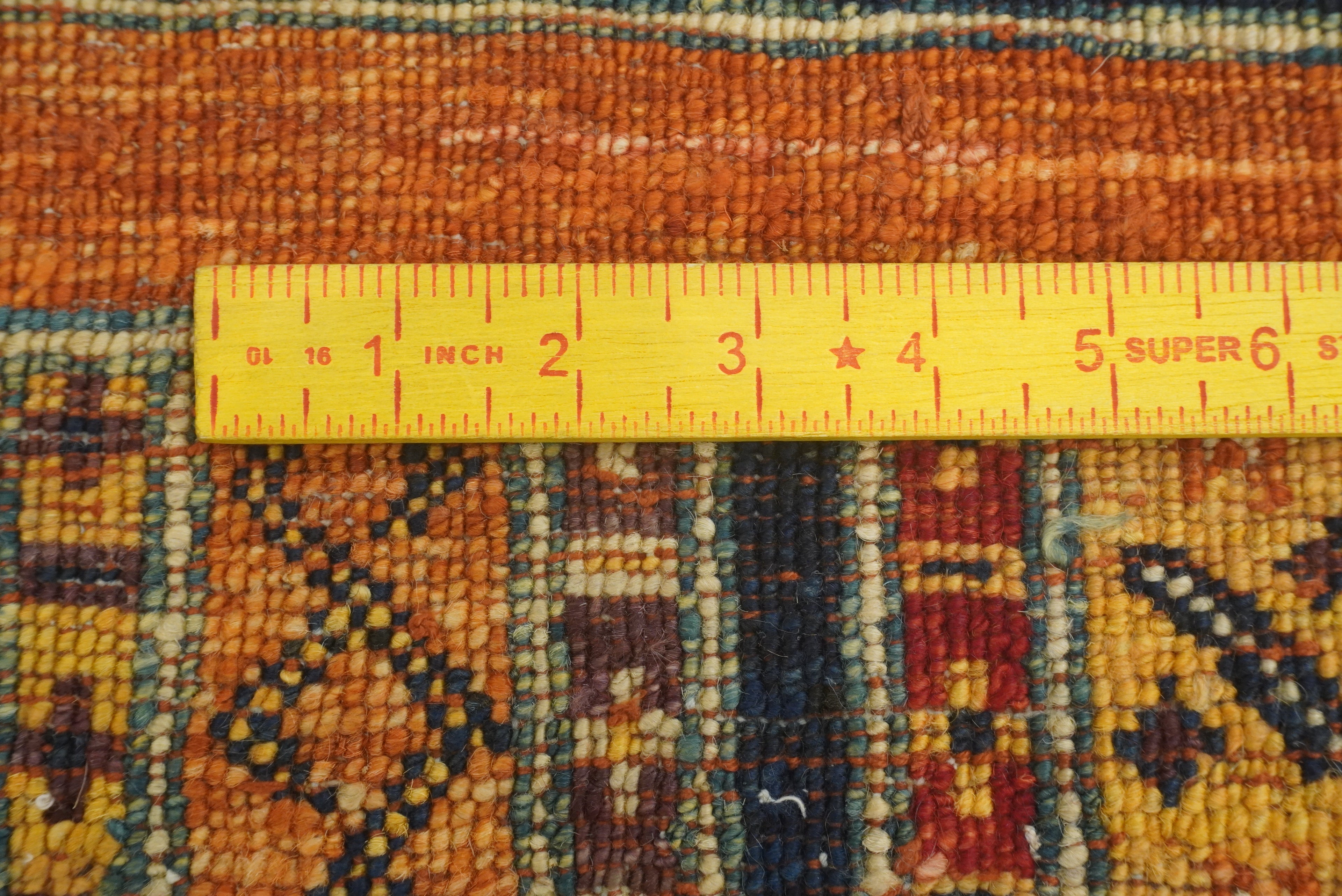 2x5 Orange Shaal Turkish Hand knotted Runner Rug - Yildiz Rugs