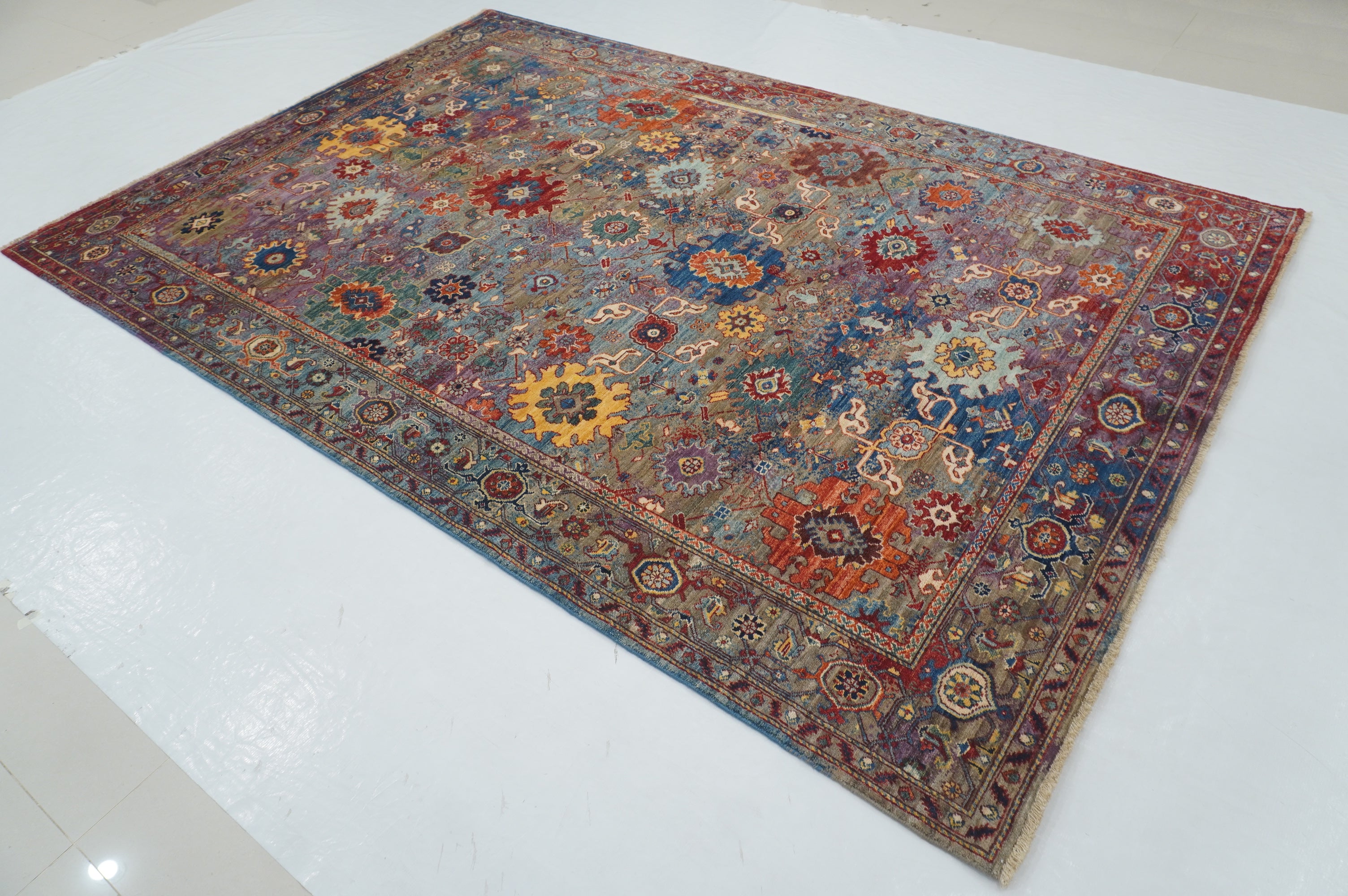 7x10 Gray Modern Bidjar Afghan Hand knotted Wool Oriental Rug - Yildiz Rugs