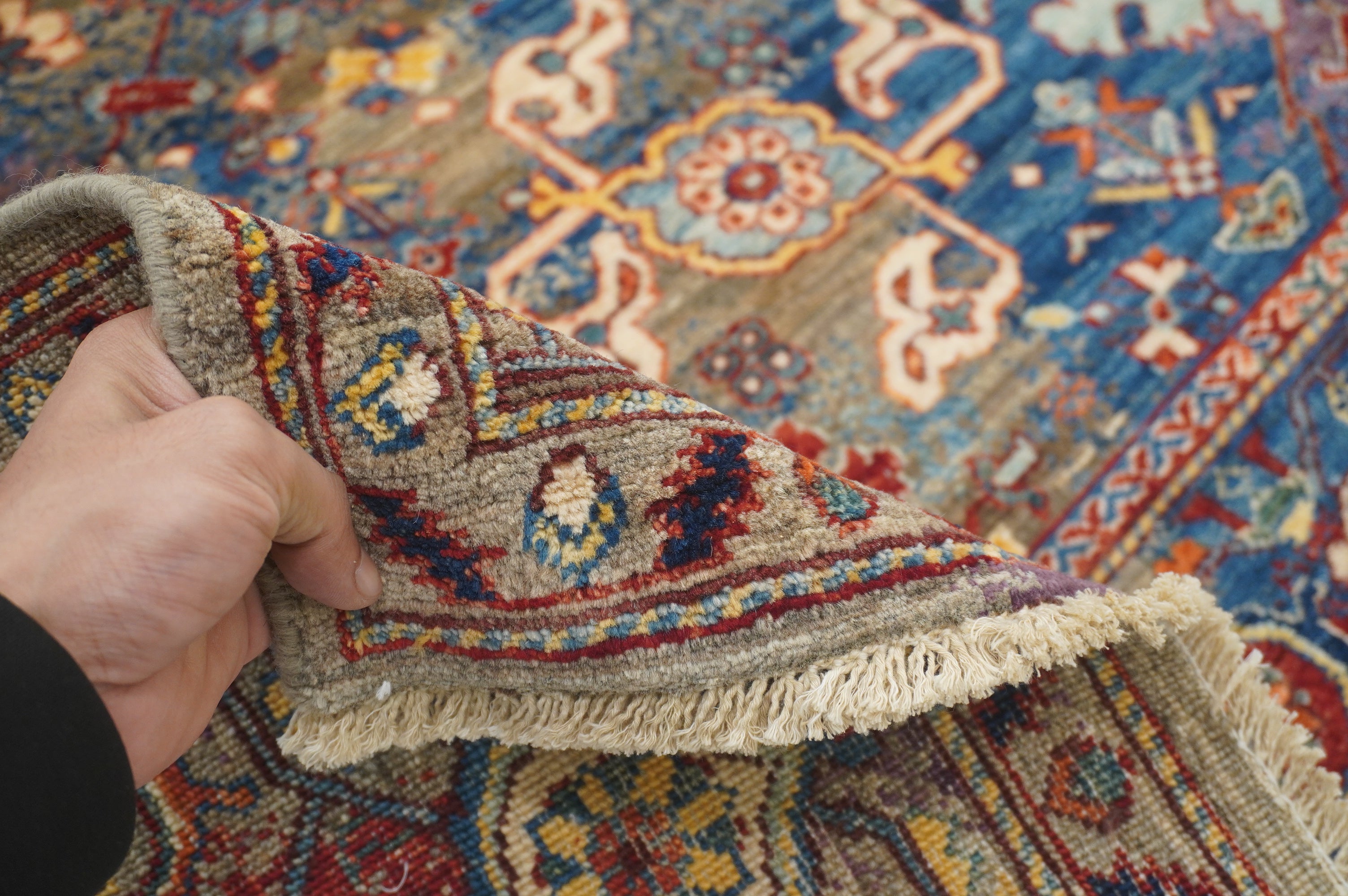 7x10 Gray Modern Bidjar Afghan Hand knotted Wool Oriental Rug - Yildiz Rugs