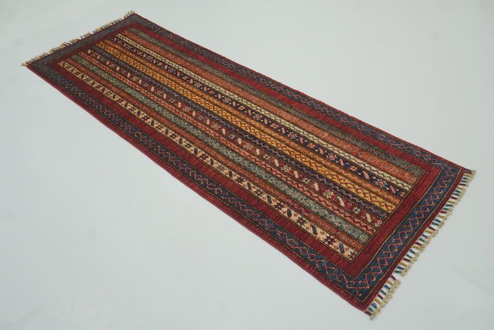 2'3"x6'5" Red Shawl Hand Knotted Wool Runner Rug - Yildiz Rugs