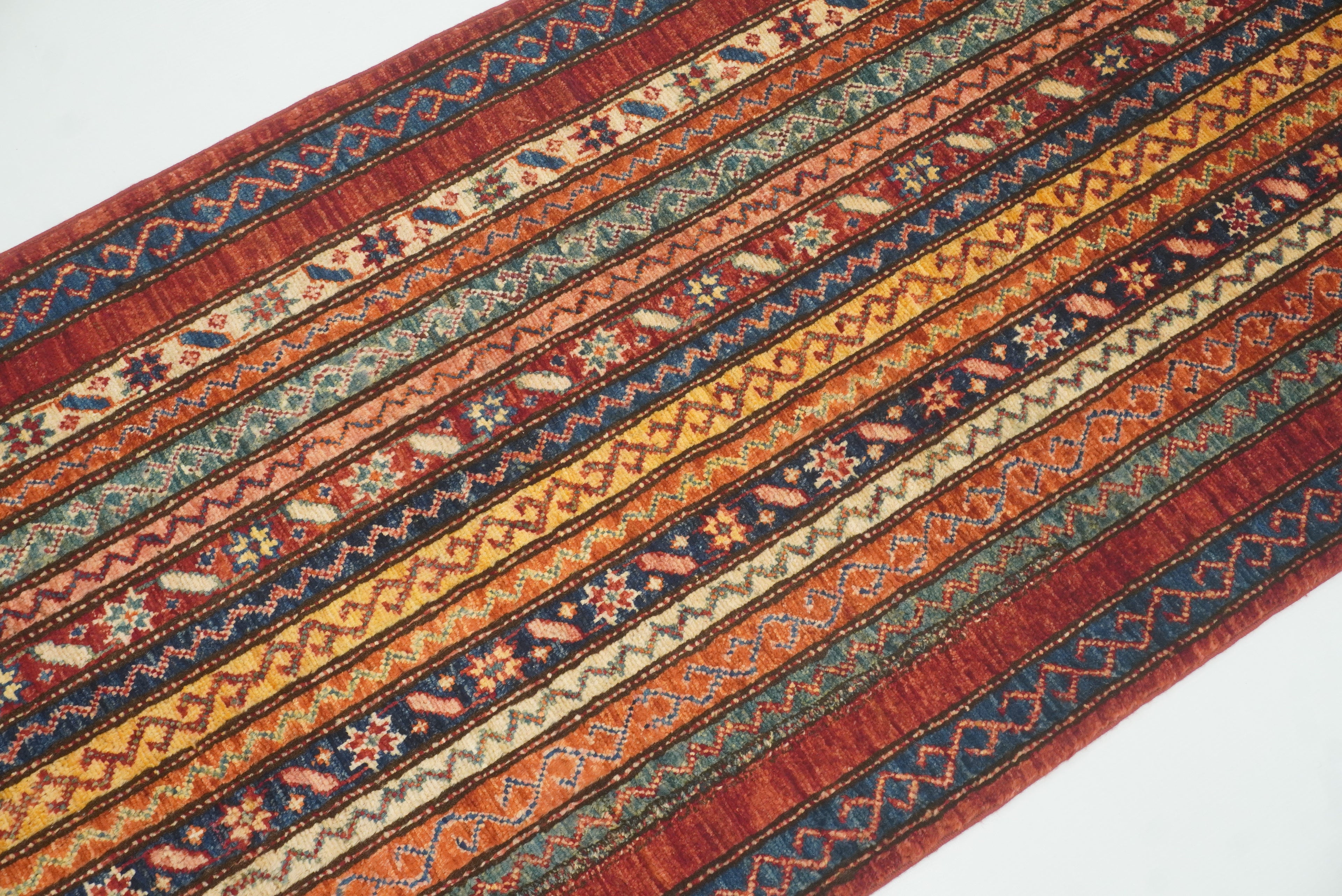 2'3"x6'5" Red Shawl Hand Knotted Wool Runner Rug - Yildiz Rugs