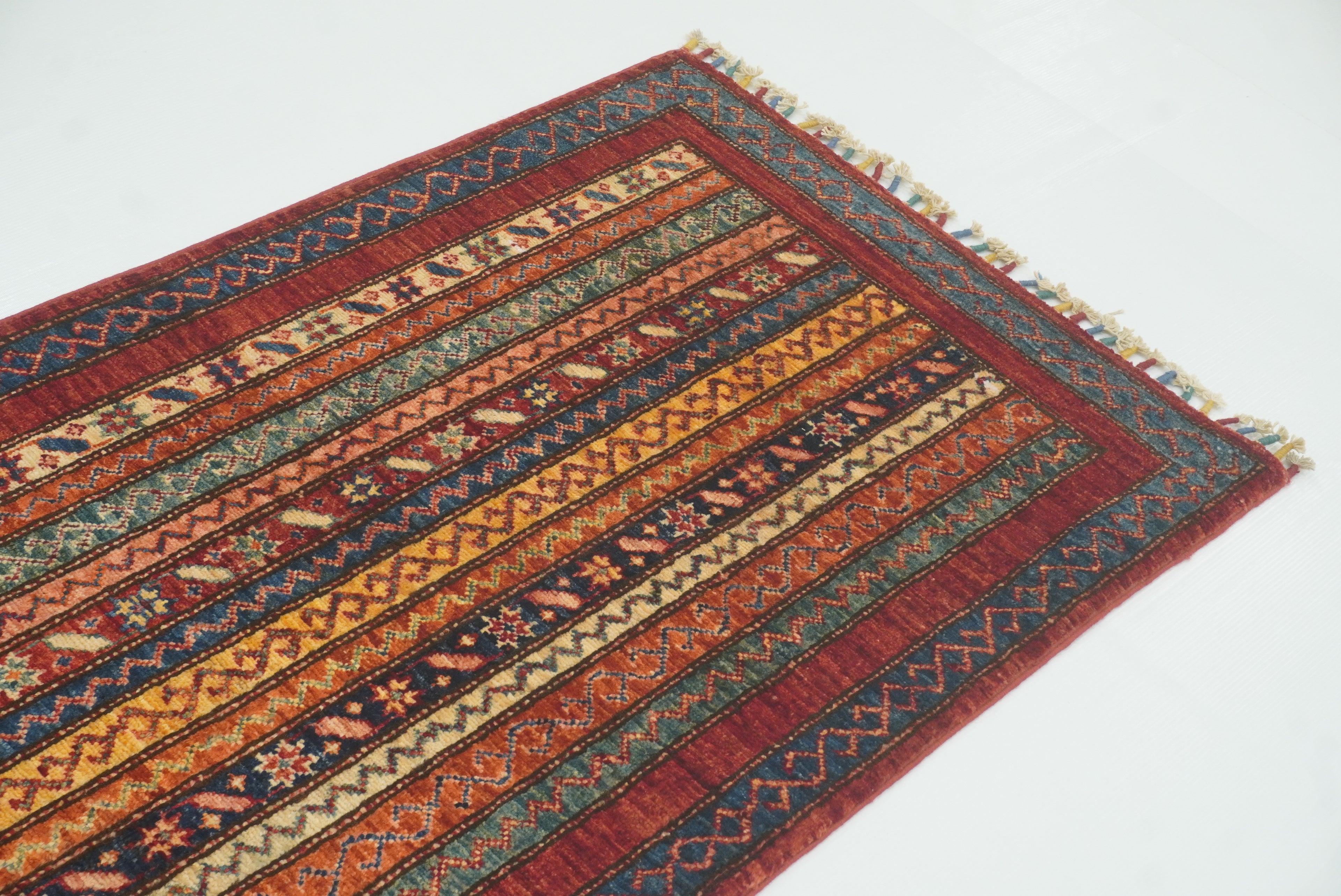 2'3"x6'5" Red Shawl Hand Knotted Wool Runner Rug - Yildiz Rugs