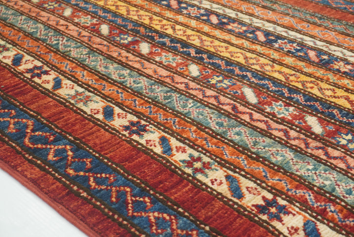 2'3"x6'5" Red Shawl Hand Knotted Wool Runner Rug - Yildiz Rugs