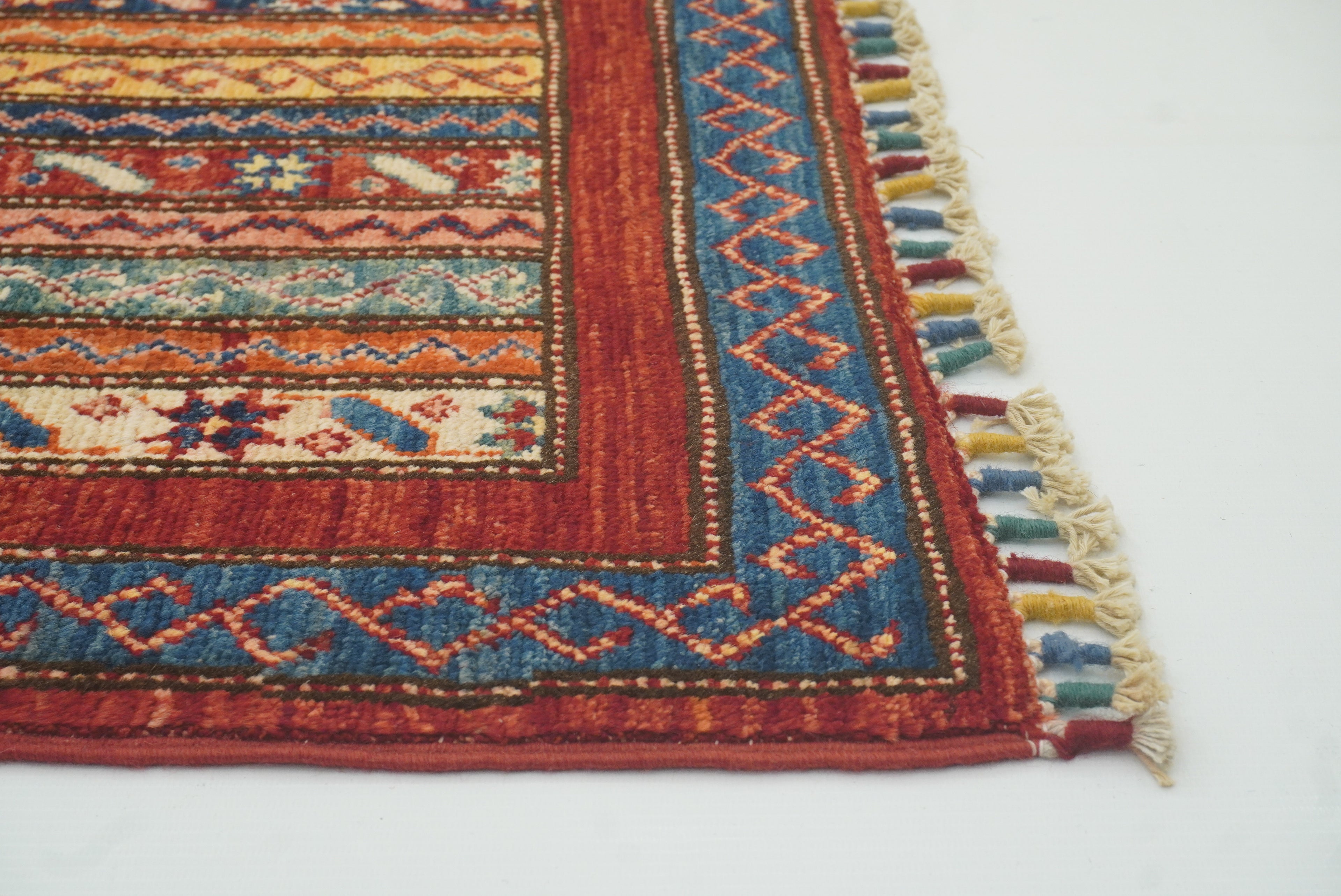 2'3"x6'5" Red Shawl Hand Knotted Wool Runner Rug - Yildiz Rugs