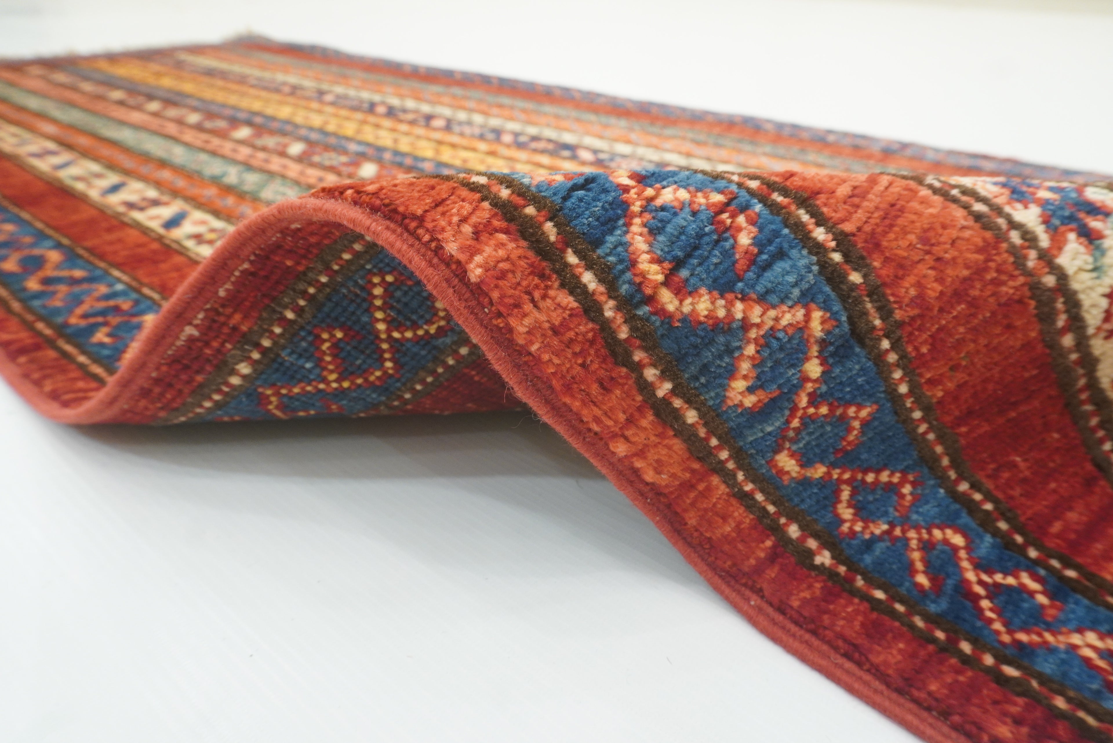 2'3"x6'5" Red Shawl Hand Knotted Wool Runner Rug - Yildiz Rugs