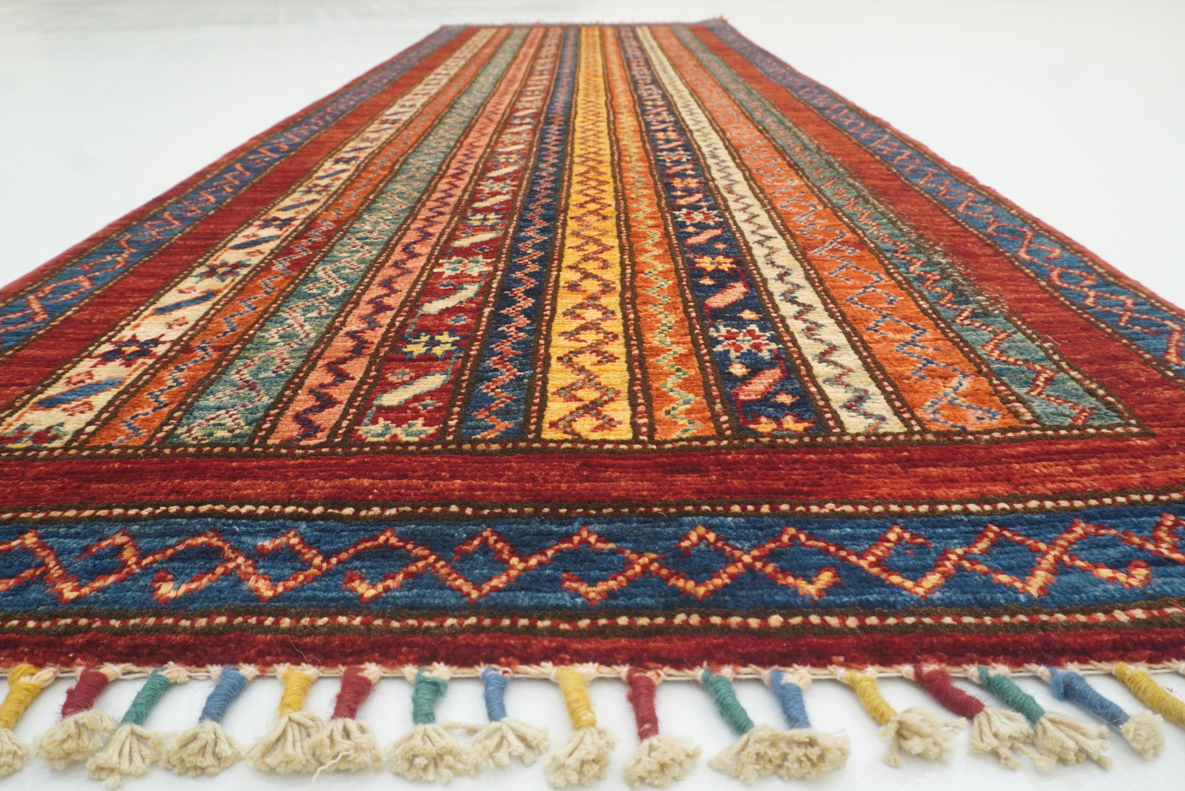 2'3"x6'5" Red Shawl Hand Knotted Wool Runner Rug - Yildiz Rugs