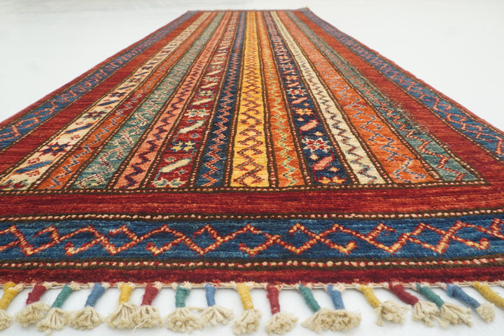 2'3"x6'5" Red Shawl Hand Knotted Wool Runner Rug - Yildiz Rugs