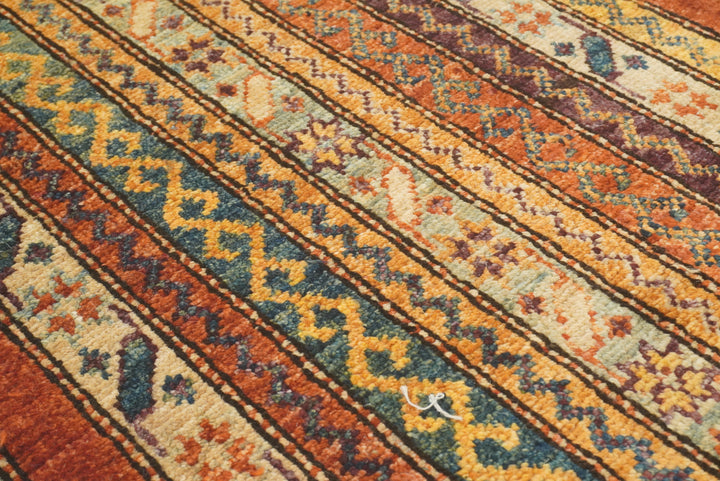 2x5 Red Shaal Turkish Hand knotted Runner Rug - Yildiz Rugs