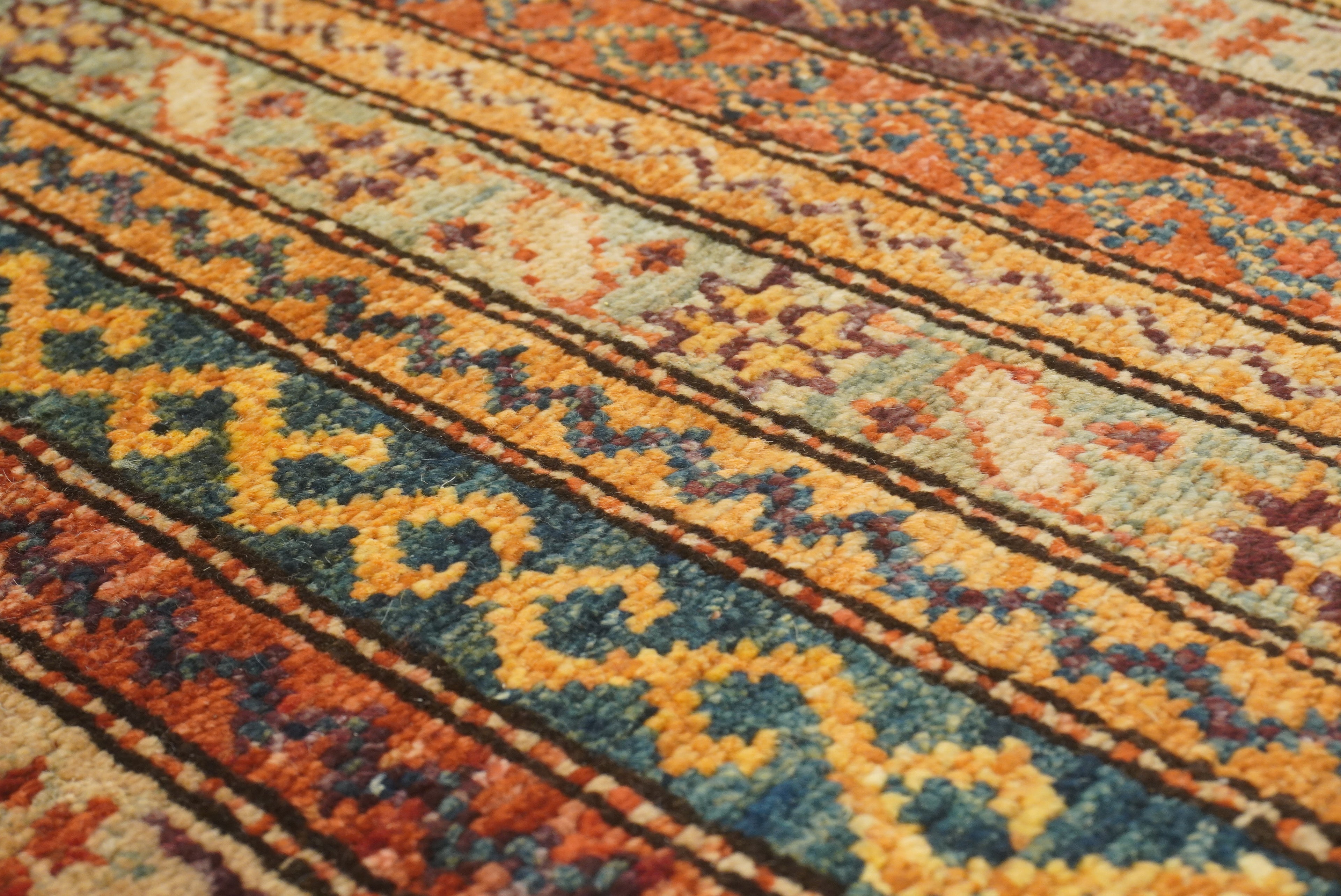 2x5 Red Shaal Turkish Hand knotted Runner Rug - Yildiz Rugs