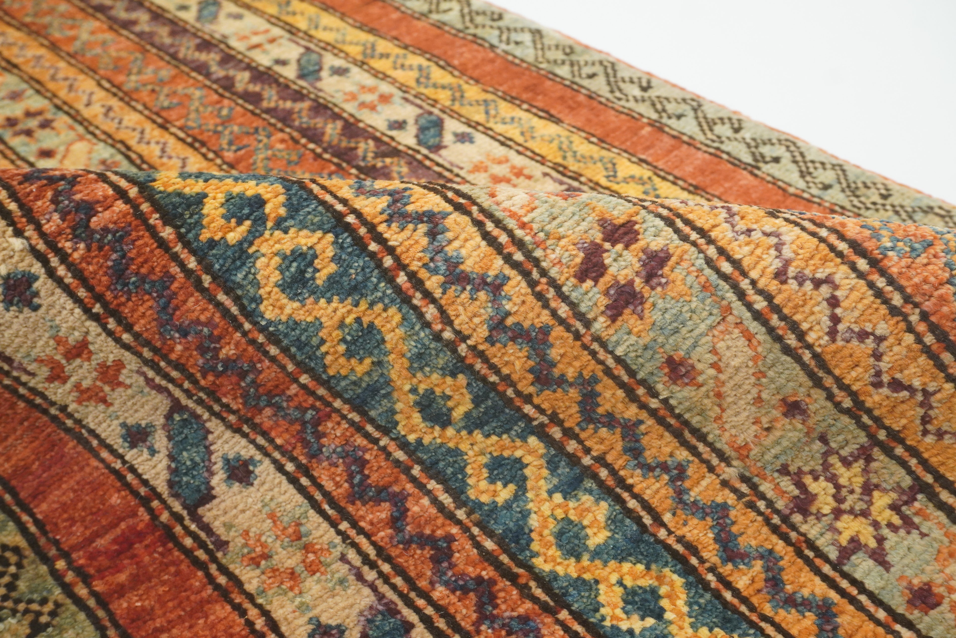 2x5 Red Shaal Turkish Hand knotted Runner Rug - Yildiz Rugs