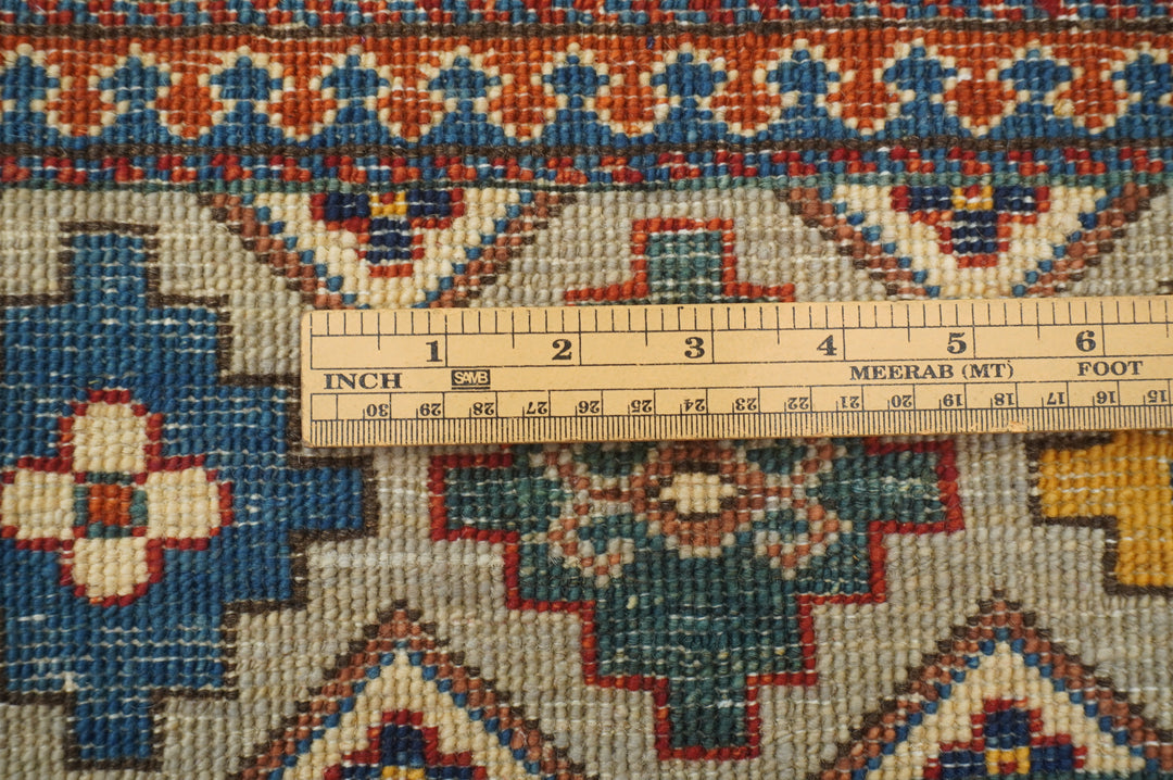 8x10 Gray Ersari Oriental Afghan hand knotted wool Geometric Rug