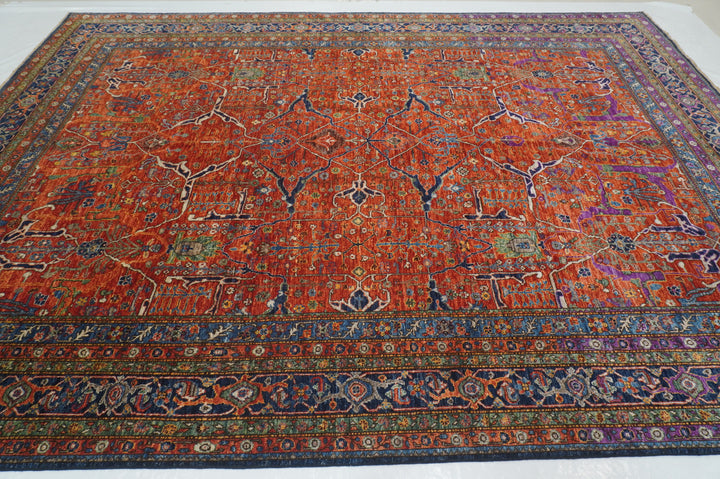 9x12 Red Bidjar Afghan Hand knotted Oriental Rug