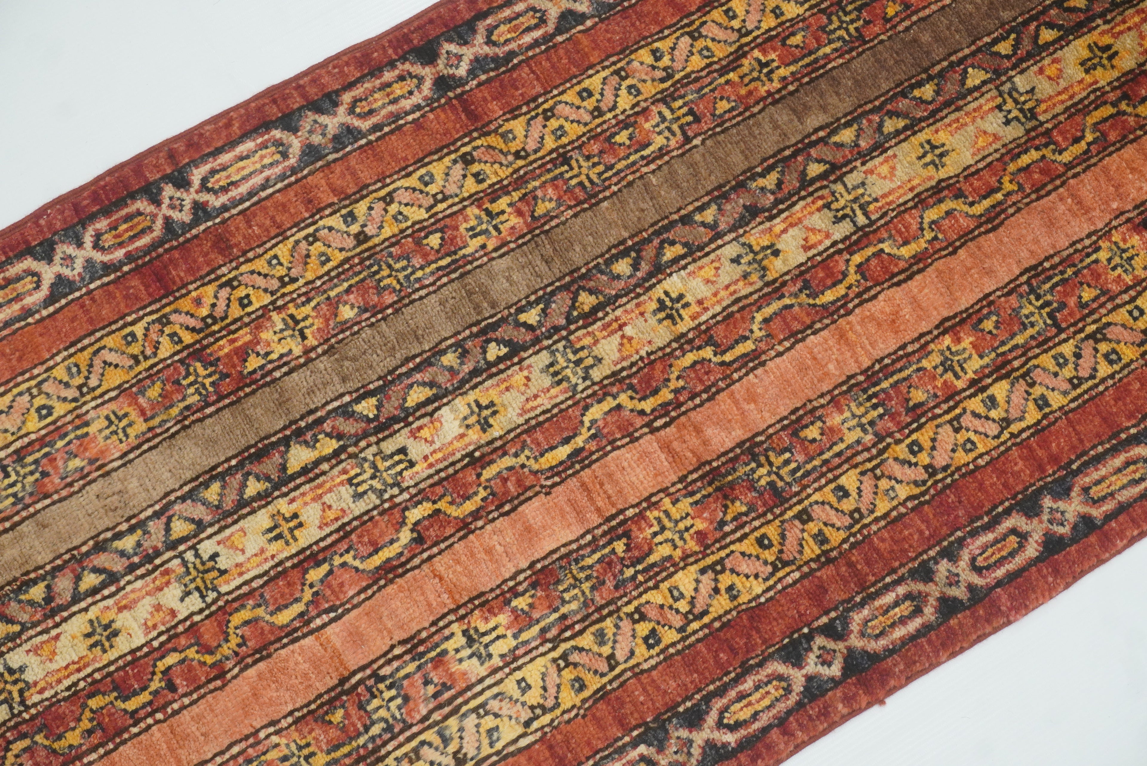 2x5 Red Shaal Turkish Hand knotted Runner Rug - Yildiz Rugs