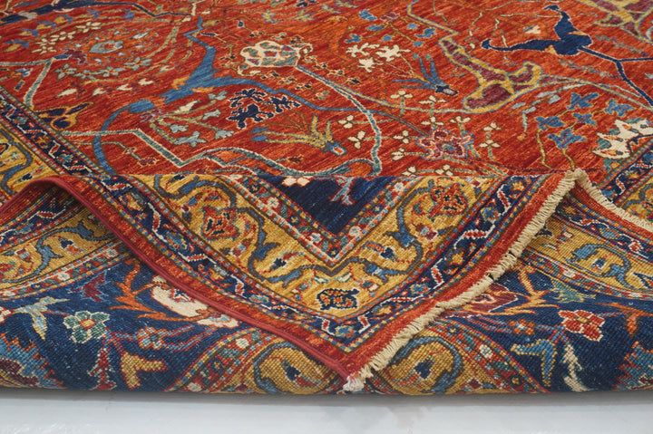 9x11 Red Bidjar Afghan Hand knotted Oriental Rug