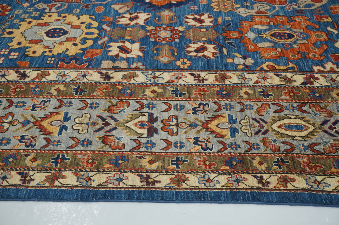 10x14 Blue Bidjar Afghan Hand knotted Oriental Rug