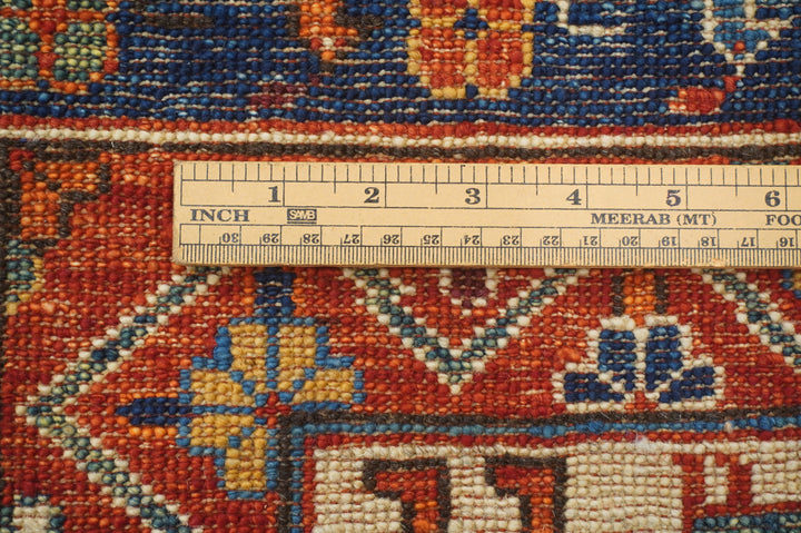 10x14 Red Navy Blue Tribal Gabbeh Nomad Qashqai Hand knotted Oriental Rug - Yildiz Rugs