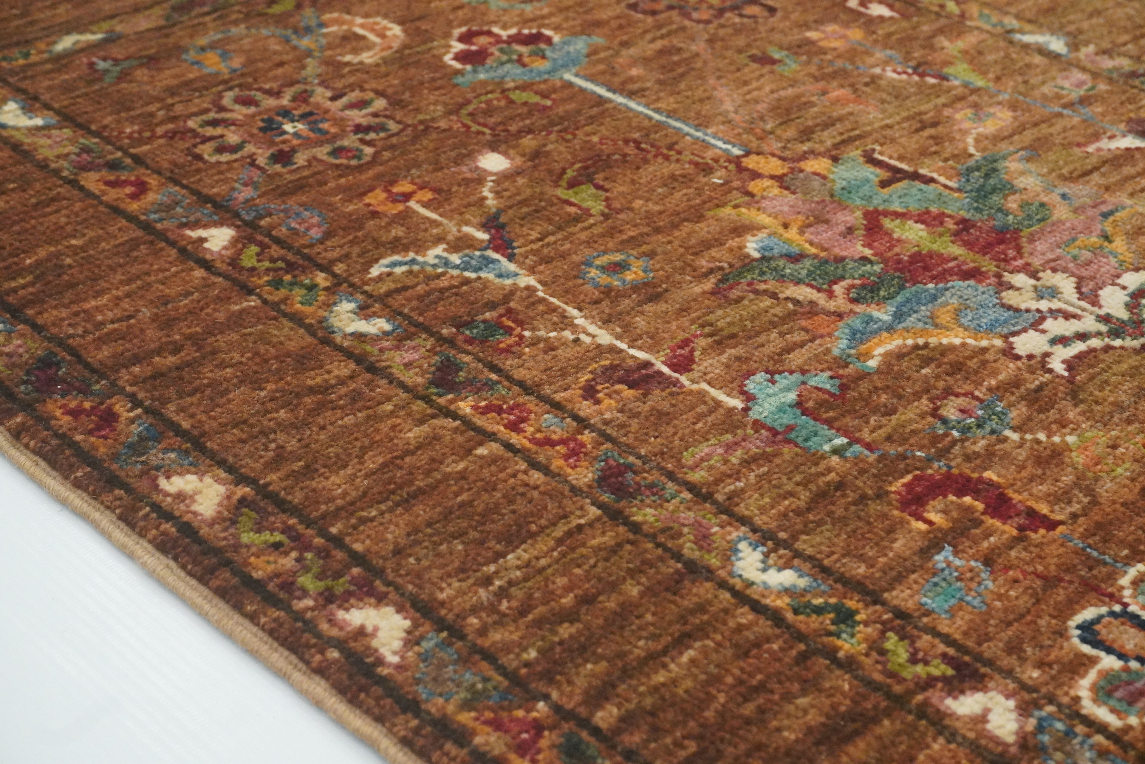 2x3 Brown Waziri Afghan Hand Knotted Rug - Yildiz Rugs
