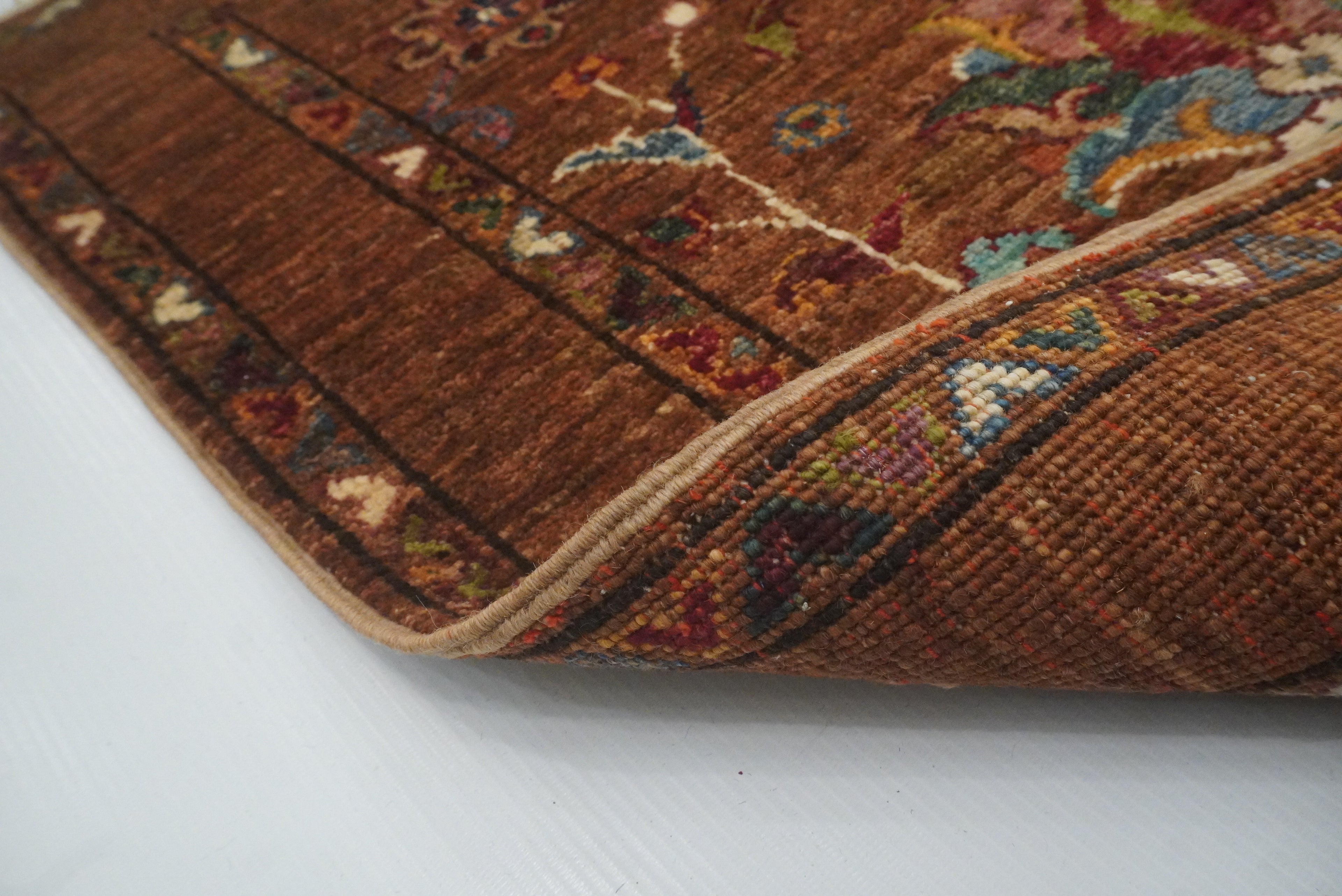 2x3 Brown Waziri Afghan Hand Knotted Rug - Yildiz Rugs