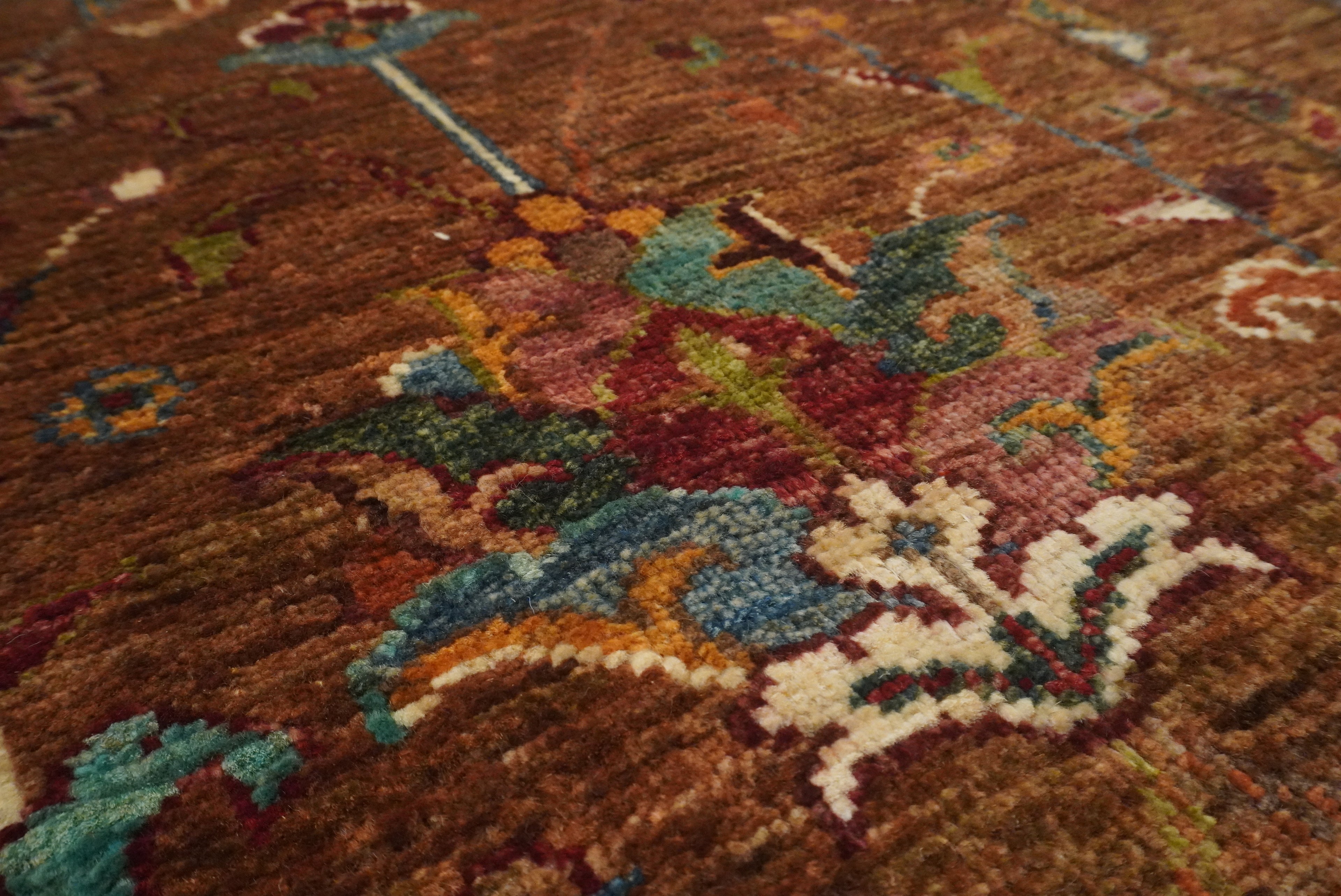 2x3 Brown Waziri Afghan Hand Knotted Rug - Yildiz Rugs